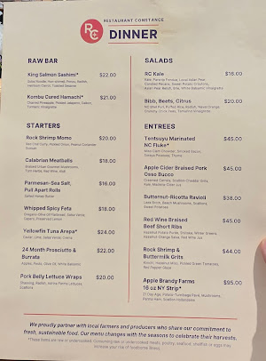 Menu Restaurant Constance - 20