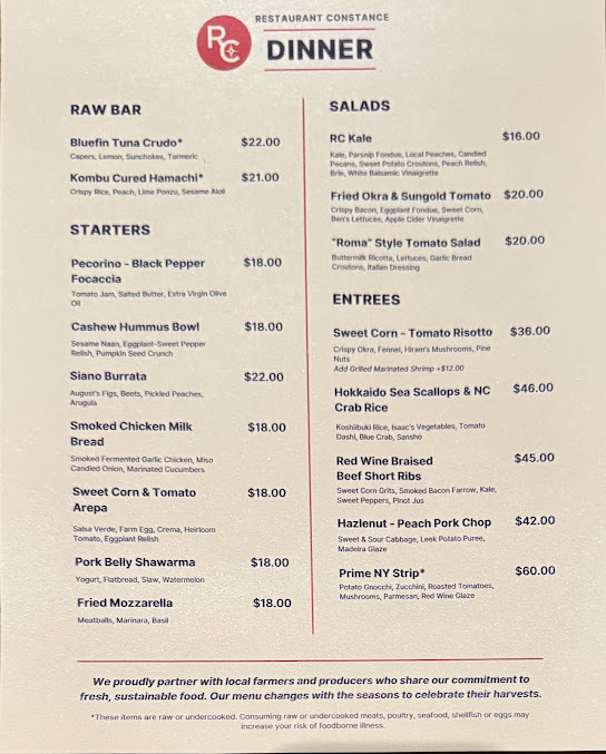 Menu Restaurant Constance - 21
