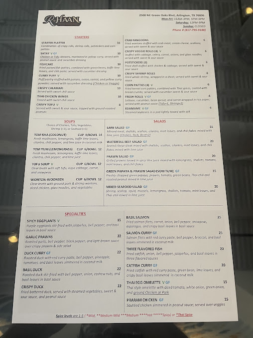 Menu Rhaan Thai Cuisine - 24