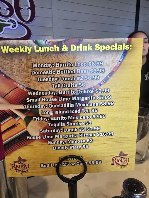 Menu Rio 150 Mexican Restaurant - Concord - 20
