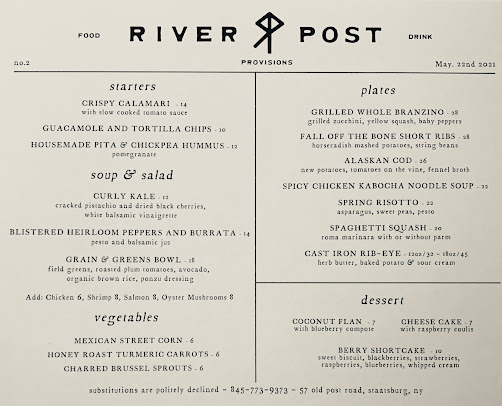 Menu River And Post - 1