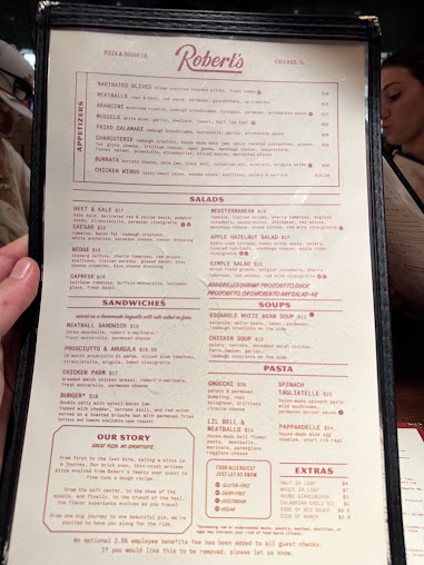 Menu Robert's Pizza And Dough Company - 24