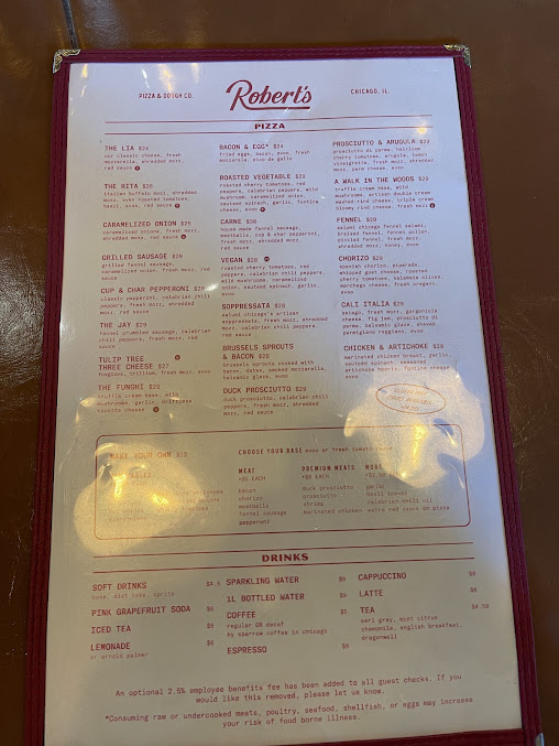 Menu Robert's Pizza And Dough Company - 29