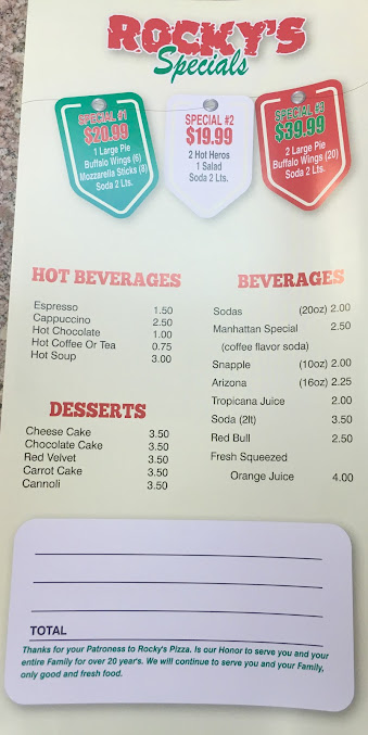 Menu Rocky's Pizzeria & Resturant - 23
