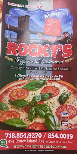 Menu Rocky's Pizzeria & Resturant - 26