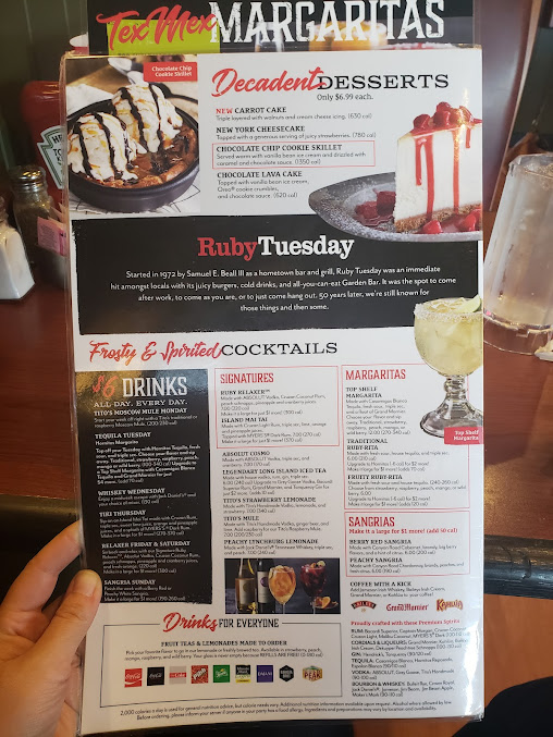Menu Ruby Tuesday - 26