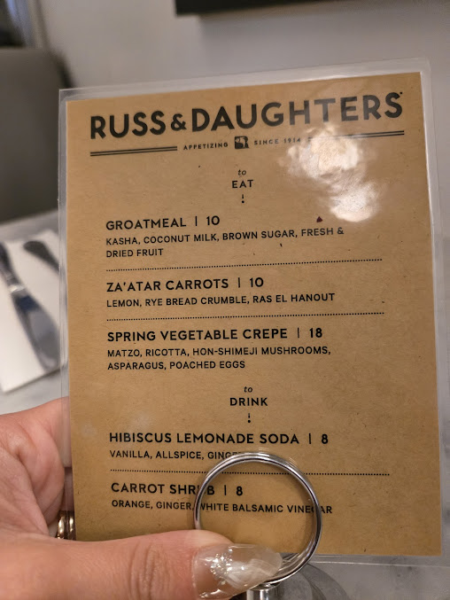 Menu Russ & Daughters Cafe - 21
