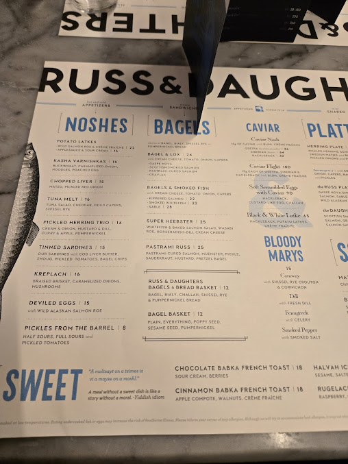 Menu Russ & Daughters Cafe - 24