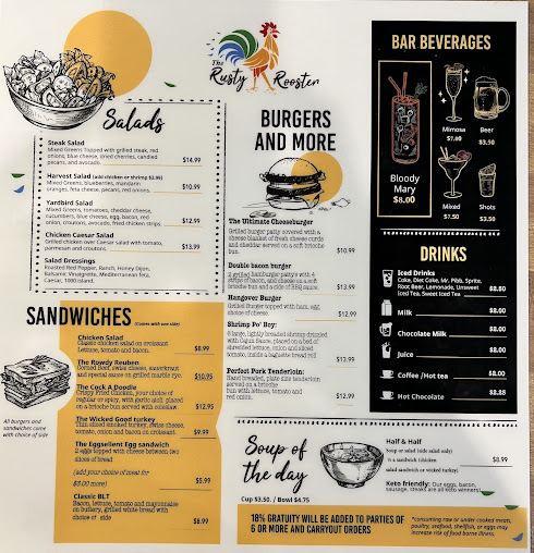 Menu Rusty Rooster - 22