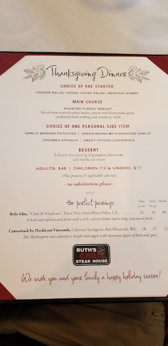 Menu Ruths Chris Steak House Columbia - 22