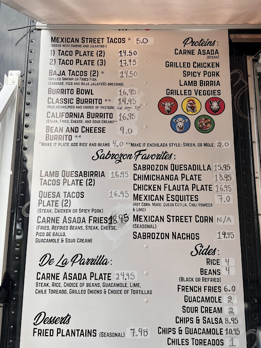 Menu Sabrozon Mexican Food Truck - 20