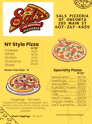 Menu Sal's Original Pizzeria Of Oneonta - 21