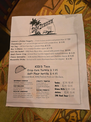 Menu Sam Diegos Mexican Cookery Bar - 21
