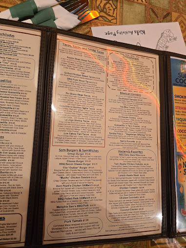Menu Sam Diegos Mexican Cookery Bar - 23