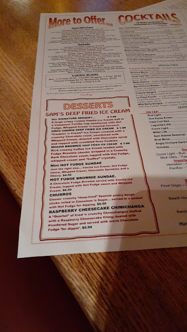 Menu Sam Diegos Mexican Cookery Bar - 29