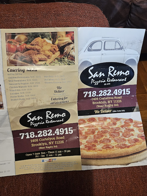 Menu San Remo Pizzeria & Restaurant - 25