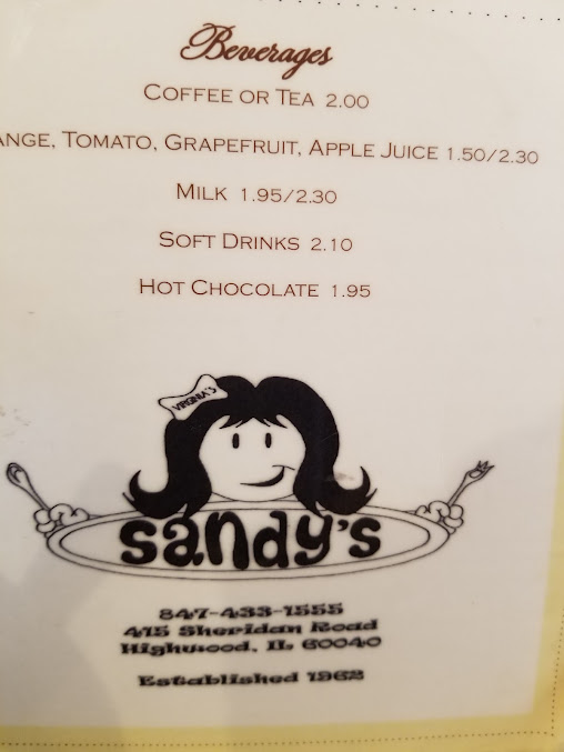 Menu Sandy's - 25