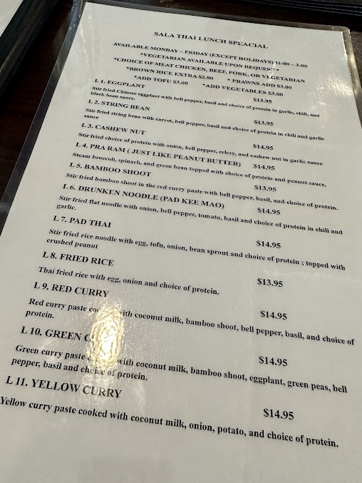 Menu Sara Thai Restaurant - 27
