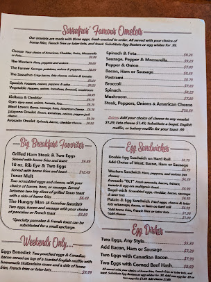 Menu Sassafras Restaurant Ice Cream Parlor - 22