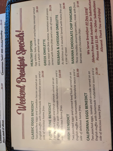 Menu Sassafras Restaurant Ice Cream Parlor - 25