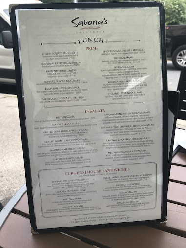 Menu Savona's Trattoria & Bar - Kingston - 28