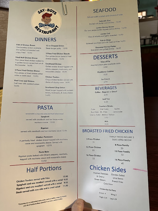 Menu Say Boy Steak House Restaurant - 23