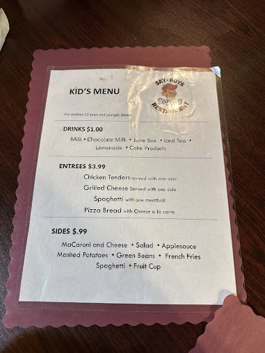 Menu Say Boy Steak House Restaurant - 26