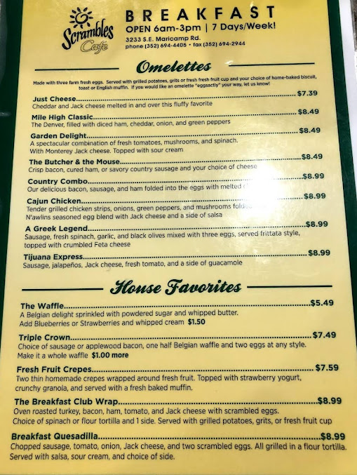 Menu Scrambles Cafe - 27