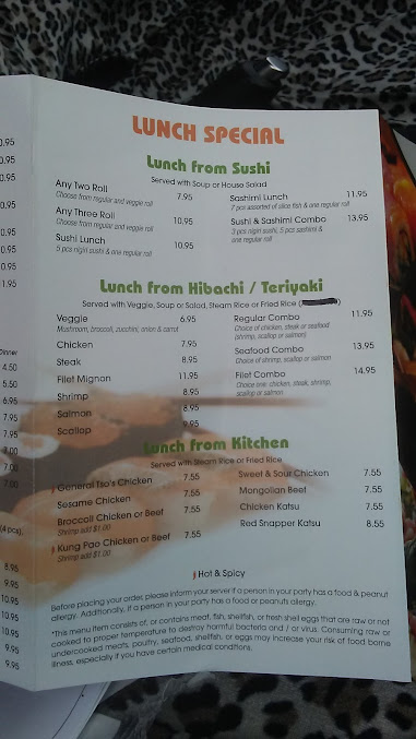 Menu Seasons Hibachi Sushi - 27