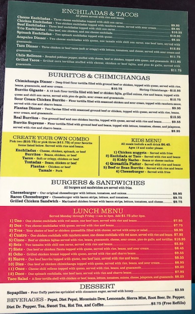 Menu Senor Fajitas - 20