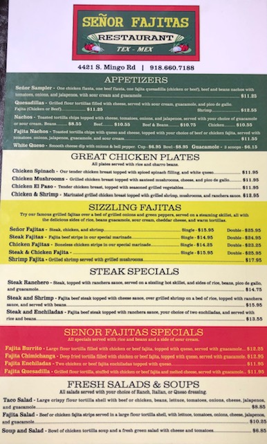Menu Senor Fajitas - 21