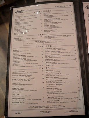 Menu Serafina Tribeca - 20