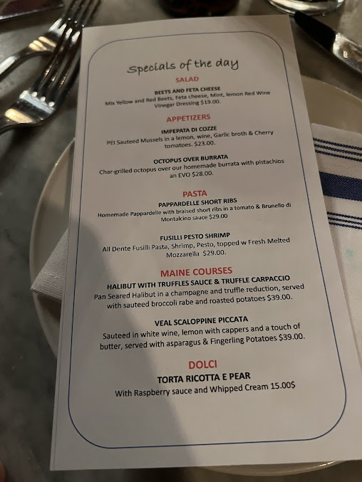 Menu Serafina Tribeca - 24