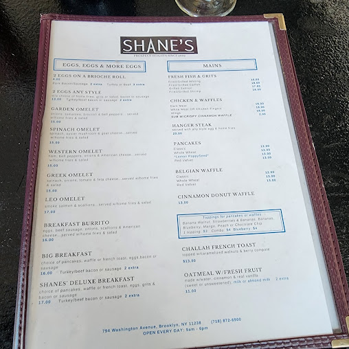 Menu Shane's Brooklyn - 23