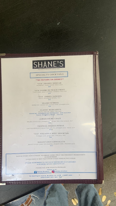Menu Shane's Brooklyn - 27