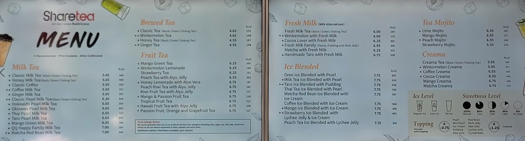 Menu Sharetea Lakewood - 20