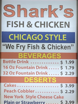 Menu Sharks Fish Chicken Chicago Style - 20