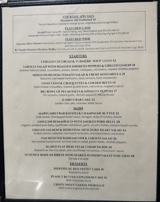 Menu Ship To Shore - 20