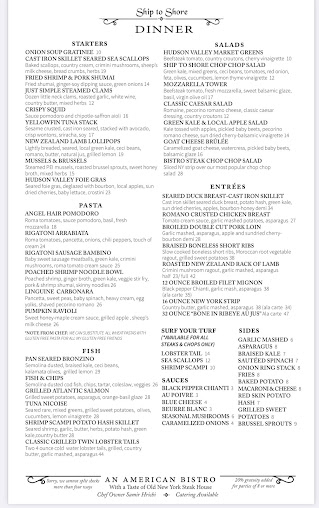 Menu Ship To Shore - 24