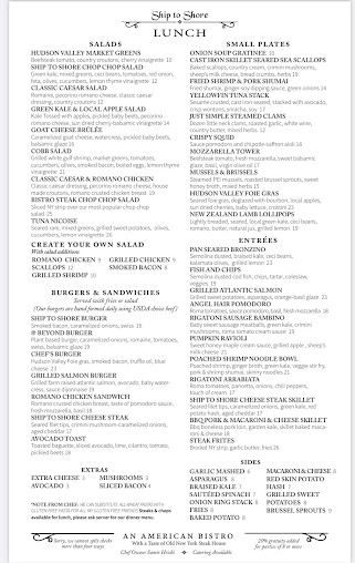 Menu Ship To Shore - 25