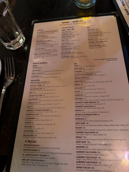 Menu Ship To Shore - 29