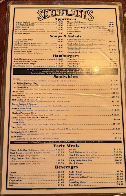 Menu Skinflints - 20