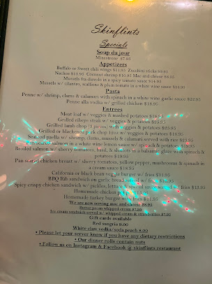 Menu Skinflints - 24