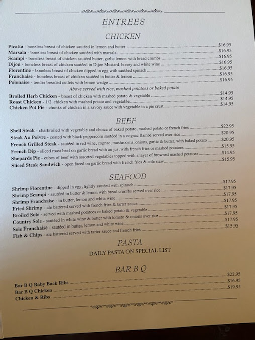 Menu Skinflints - 25