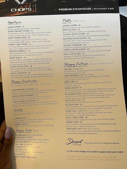 Menu Sloppy Chops - 20
