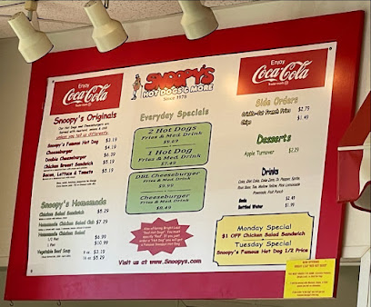 Menu Snoopy's Hot Dogs & More - 22