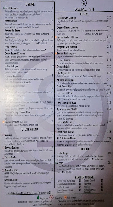 Menu Social Inn - 25