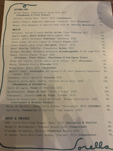 Menu Sorella San Francisco - 29