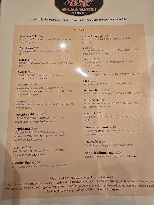 Menu Spacca Napoli Pizzeria - 22