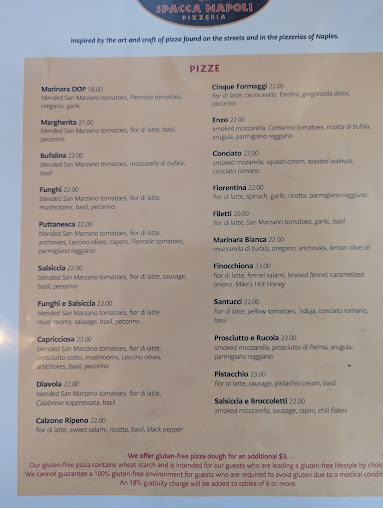 Menu Spacca Napoli Pizzeria - 23